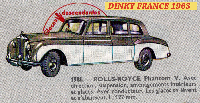 <a href='../files/catalogue/Dinky France/198/1963198.jpg' target='dimg'>Dinky France 1963 198  Rolls Royce Phantom V</a>